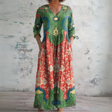 Judith | Vintage Virágmintás Maxi Ruha