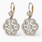Madeleine – Vintage fülbevaló mandala kristállyal