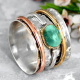 Coco - Vintage Arany & Ezüst Turquoise Gyűrű