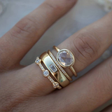 Lili - Vintage Arany és Zirconia Gyűrűk Szettje